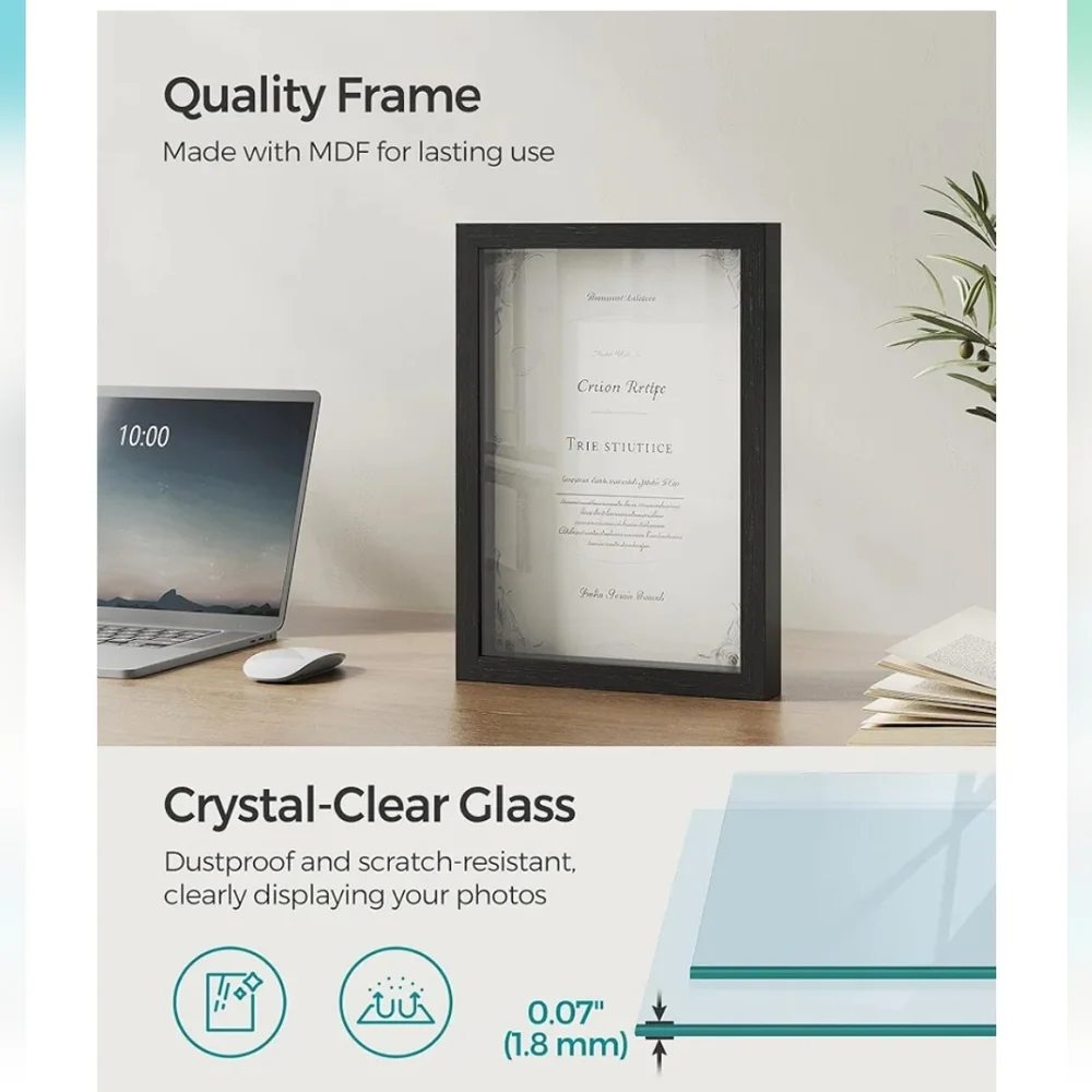 New in box black photo frame, deep, shadow box - Picture 7 of 15